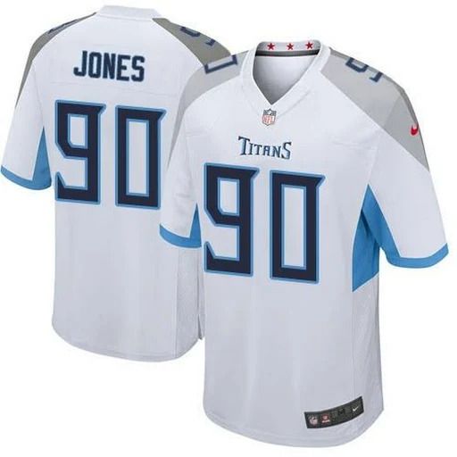 Men Tennessee Titans #90 DaQuan Jones Nike White Game NFL Jersey